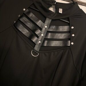 Hot Topic Black Strappy Midi Dress